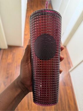 Starbucks Berry Tone Studded Tumbler Cold Cup 24 oz NWT
